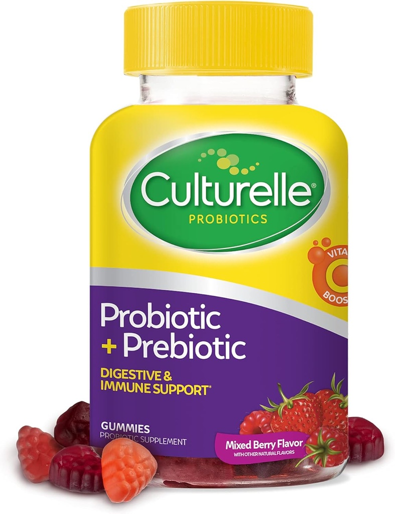Culturelle Παιδιά Μασώμενα Προβιοτικά για Παιδιά Ηλικίες 3+, 30 Count Daily Probiotic Gummies for Women & Men, Berry Flavor, 52 Count