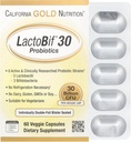 California Gold Nutrition LactoBif® 30 Probiotics, 30 δισεκατομμύρια CFU, 60 κάψουλες Veggie