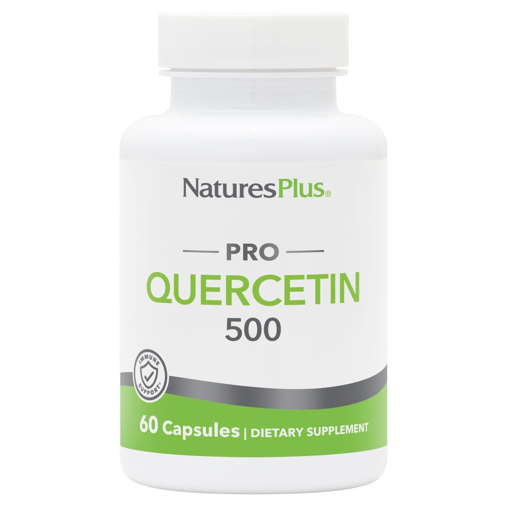 NaturesPlus PRO Quercetin 500 mg - 60 Capsules - Promotes Free Radical Protection & Supports Healthy Immune Response - Non-GMO, Vegan & Gluten Free - 60 Servings
