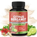 Cadane Citrus Bergamot Supplement Κάψουλες με Βερβερίνη, Ελιά, Guggul, Σκόρδο, Pine Bark, Μαύρο Πιπέρι - 150 Caps for 5 Months Supply