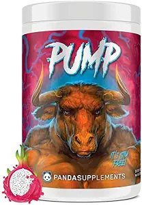 Underground Bio Labs Panda Supps Pump, Pre-Workout, No-Clump Formula w/10G L-Citrulline Malate, Alpha GPC, Lions Mane,CognatiQ™,VasoDrive-AP® 40 Scoops (Rainbow Dragonfruit)
