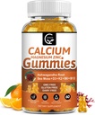 1200mg Ασβέστιο Gummies με βιταμίνη D3,K2,B12 & B6 - Συμπλέγματος ασβεστίου φυτών Συμπλέγματος με γλυκινικό,Potassium,Sea Moss,Ashwagandha Root for Bone & Teeth Strength, Mus & Immune