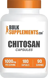 BulkSupplements.com Κάψουλες Chitosan - Chitosan Συμπληρώματα, Chitosan 1000mg - από Shellfish, 2 κάψουλες ανά υπηρεσία, 180 κάψουλες (πακέτο του 1)