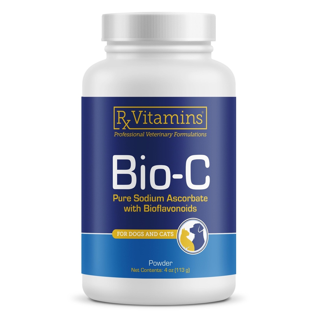 Rx Βιταμίνες Bio-C - Βιταμίνη C για σκύλους και γάτες - με Λεμόνι Bioflavonoids για Αλλεργική Ανακούφιση - Συμπλήρωμα Ανοσολογικής Υποστήριξης - Προάγει Υγιεινό Κρέας και Δέρμα - Συμπλήρωμα Κοινής Χρήσης - 4 oz