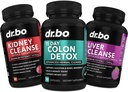 Colon, Kidney & Liver Cleanse Detox Support Supplement - 15 Day Intestinal Cleanse Pills & Probiotic for Bloating & Daily Constipation Relief - Help Bladder Control, Urinary Tract & Gallbladder Health