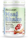 Fit & Lean Meal Shake, Fat Burning Meal Replacement, Protein, Fiber, Probiotics, Strawberry Shortcake, 0,8 lbs (365 g),10 Υπηρεσίες ανά εμπορευματοκιβώτιο