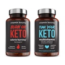 Βιταμίνη Bounty Συντονίστε το Keto σας και Burn on Keto Bundle - Keto Multivitamin, θερμίδα Burning για γυναίκες και άνδρες, Premium σμέουρων Κετόνες, Ενεργειακή Υποστήριξη - Bundle 60 Κάψουλα κάθε μία