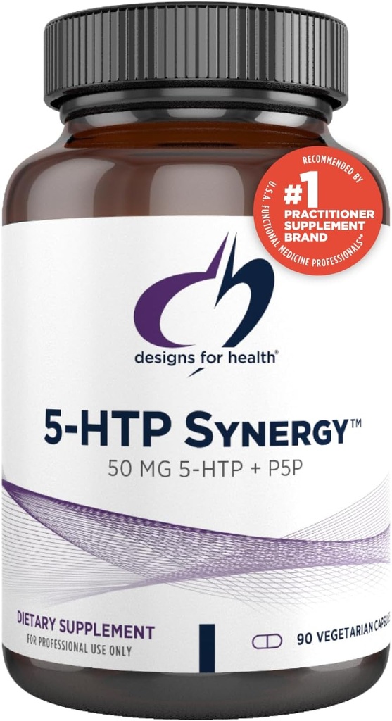 Σχέδια για Υγεία 5-HTP 50mg με Βιταμίνη Β6 (P-5-P) - 5-HTP Synergy 50 mg Συμπλήρωμα - Προδρομές σεροτονίνης για να βοηθήσει την υποστήριξη Υγιεινή Mood + όρεξη (90 κάψουλες)