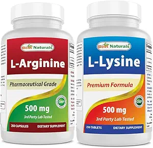 Best Naturals L-αργινίνη 500mg & L-λυσίνη 500 mg