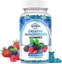Creatine Monohydrate Gummies για άνδρες & γυναίκες, μασώμενα Creatine Monohydrate with Vitamin B12 for Muscle Growth & Recovery-Vegan, Mixed Berry Flavor, 60 Gummies