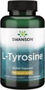 Swanson L-Τυροσίνη - συμπλήρωμα αμινοξέων που προωθεί την υποστήριξη του στρες, γνωστική λειτουργία, και νοητική σαφήνεια - Βοηθά στην υποστήριξη της συνολικής υγείας του εγκεφάλου - (100 κάψουλες, 500mg το καθένα)