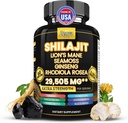 Shilajit και Sea Moss Combo Pure Shilajit για άνδρες και γυναίκες Imalayan Shilajit Κάψουλες επιπλέον δύναμη με λιοντάρια Mane, Rhodiola Rosea, Ashwagandha, Cordyceps, Ginseng Plus Turmeric