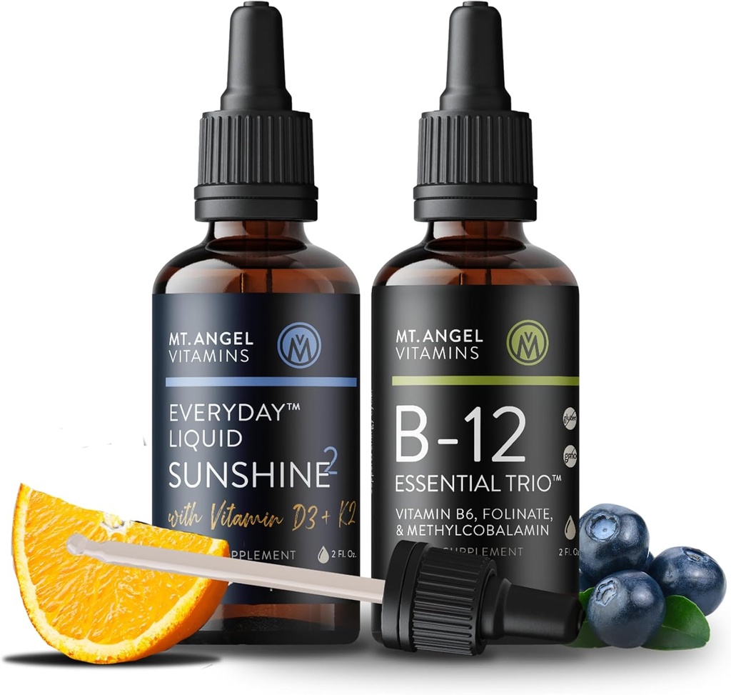 Mt. Angel Βιταμίνες B12 Essential Trio + Everyday Liquid Sunshine2 D3+K2
