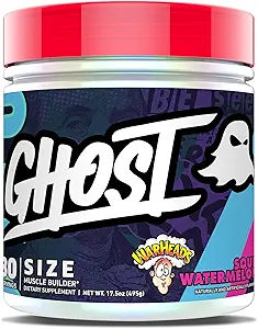 GHOST μέγεθος μυών Builder Dietary Συμπλήρωμα - Warheads Sour Watermelon, 30 εξυπηρετήσεις - Create Myster Growth and Strength Building Συμπληρώματα για άνδρες & γυναίκες - Χωρίς ζάχαρη & γλουτένη, Vegan
