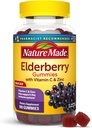 Nature Made Elderberry με βιταμίνη C και ψευδάργυρο, συμπλήρωμα διατροφής για την υποστήριξη του ανοσοποιητικού, 100 Gummies, 50 ημέρες προσφοράς