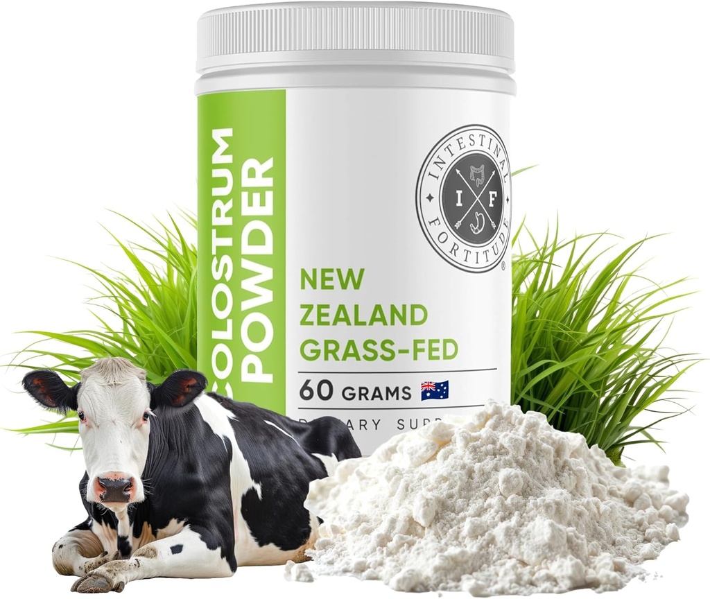 Εντερικό Fortitude 100% Grass Fed Νέα Ζηλανδία αγελάδες Colostrum σκόνη, Grassfed, Hormone Free, GMO δωρεάν, Optimal Gut Υγεία και ανοσοποιητική υποστήριξη συστήματος, Leaky Gut, IBD, 60 γραμμάρια