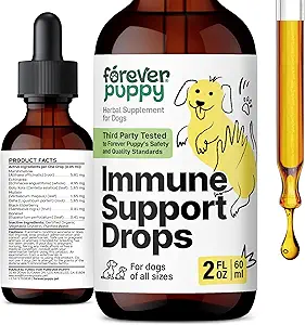 Forever Puppy Immune Drops for Dogs - Echinacea & Mullein Leaf Tincture for Pets - Liquid Immune Support Supplement for Dogs of All Breeds & Sizes - 2 oz