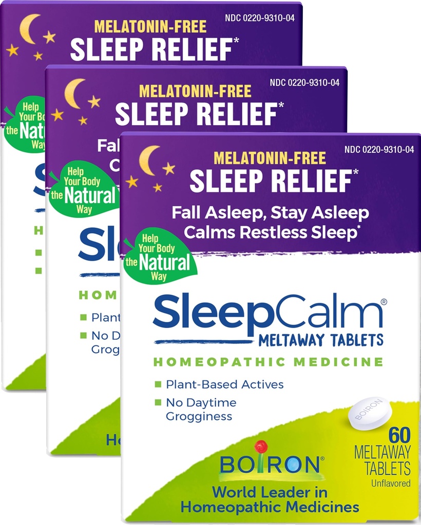 Boiron SleepCalm Sleep Aid for Deep, Relaxing, Restful Nighttime Sleep - Μελατονίνη-free και Μη- Συνήθεις - Διαλυτά δισκία - 180 Μέτρα