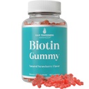 Εξαιρετικά υψηλής αντοχής Biotin Gummies για την ανάπτυξη των μαλλιών για γυναίκες και άνδρες. Ζελατίνη Δωρεάν, Vegan Biotin 10000mcg Chewables για ισχυρότερη δέρμα μαλλιών και νύχια. Μεγάλη γεύση φράουλας αρωματισμένο Gummy