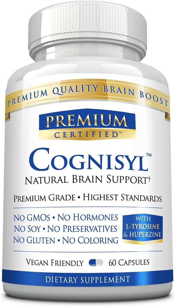 Cognisyl - Ενίσχυση μνήμης, ψυχική απόδοση, ενέργεια και εστίαση. Σύμπλεγμα βιταμίνης Β, St. John's Wort, DMAE Bitartate, BioPerine - 60 κάψουλες