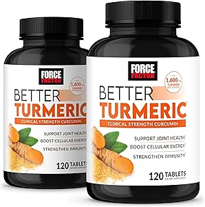 FORCE FACTOR καλύτερο Turmeric 2-Pack κοινό συμπλήρωμα υποστήριξης που διαθέτει HydroCurc Turmeric κουρκουμίνη με μαύρο πιπέρι, κλινική υποστήριξη δύναμης, 240 δισκία, λευκή συσκευασία