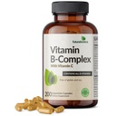 Futurebiotics Vitamin B Complex with Vitamin C Supports Ενεργειακή Παραγωγή, Νευρικό Σύστημα & Ανοσοποιητική Υποστήριξη - Μη ΓΤΟ, 200 Κτηνοτροφικές Κάψουλες