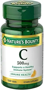 Nature's Bounty Vitamin C 500 mg Tablets 100 ea (Pack of 6)