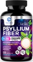 Psyllium Husk Powder 2000mg Per Serving - Soluble Fiber Supplement for Daily Digestive Health & Regularity Support, Natural Psyllium Powder Caps, Vegan Prebiotic, Non-GMO & Gluten-Free - 120 Capsules