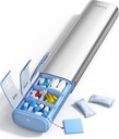 Vaydeer 7 Day Weekly Pill Organizer (Υποστήριξη 2 φορές την ημέρα), Metal Travel Pill Case, Μεγάλη Χωρητικότητα Daily χαριτωμένο κουτί χάπια για συμπληρώματα, χάπια, βιταμίνες και φαρμακευτική αγωγή (Sliver)