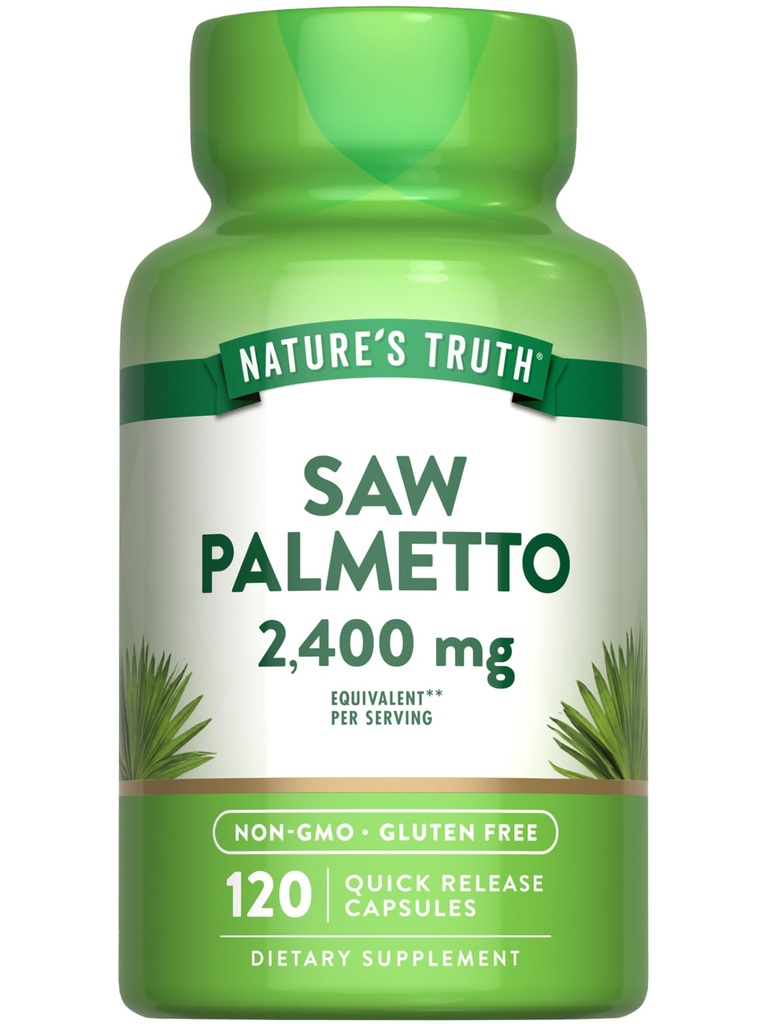 Nature's Truth Saw Palmetto Extract | 120 Capsules | Non-GMO & Gluten Free Supplement