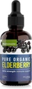 Organic Elderberry Syrup, 30 Day Supply, Black Elderberry Liquid for Immune Support, Sambucus Elderberry Syrup - Σταγόνες Υγρού Εκχυλίσματος για Παιδιά & Ενήλικες - Extra Strength (1 Pack)
