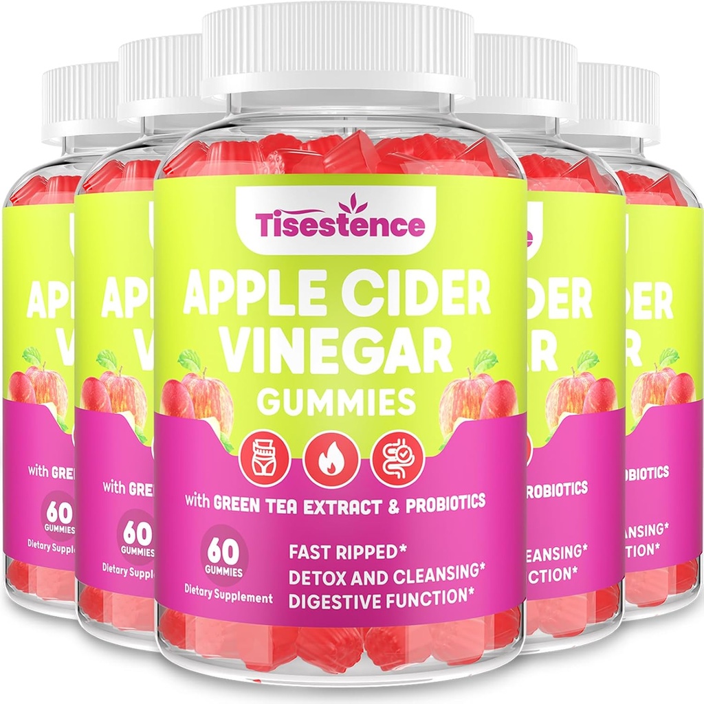 Μητρικό μητρικό μηλίτη μηλίτη, Keto ACV Gummies 2000MG - Διατροφή καθαρισμού & Detox, Max δύναμη ACV Gummies με πράσινο τσάι, σμέουρο, B12 και προβιοτικά για το μεταβολισμό & Digestive υγεία, συσκευασίες των 5