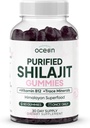 Organics Ocean Shilajit για άνδρες και γυναίκες - Φυσικό συμπλήρωμα με βιταμίνη Β12, Χρώμιο και Σελήνιο για την εποχή-Defying, την ενέργεια, την υποστήριξη ορμονών και περισσότερα - 60 Shilajit Gummies