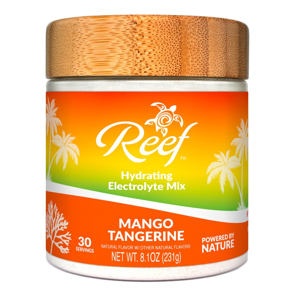 Hydrating Electrolyte Drink Mix - Mango Tangerine, 30 Servings - Hydration Powder w/Coconut Water - Non-GMO, No Added Sugar, 5 Key Electrolytes + Vitamins, Natural Trace Minerals