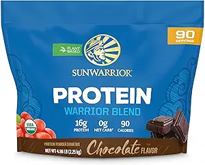 Organic Plant Based Protein Powder | Vegan Organic Protein Powder Chocolate Flavored with BCAA Amino Acids & Hemp Seed Pea Blend | Non-GMO Soy Dairy Filler & Gluten Free (Chocolate, 90 Servings)