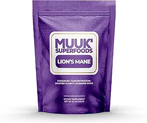 MUUK'SUPERFOODS οργανική σκόνη μανιταριών λιονταριών