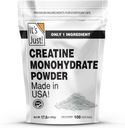 Είναι απλά! - Creatine Monohydrate Powder, Pure Creatine Powder, Made in USA, 3rd Party Lab Tested, 5g Per Serving, Scoop included, No Fillers, No Added Flavor (Άγευστη, 500g / 100 Servings)