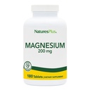 NaturesPlus Μαγνήσιο - 200 mg, 180 δισκία - Χορτοφαγικά, Χωρίς Γλουτένη - 180 σερβιρίσματα