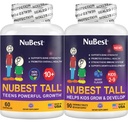 NuBest Bundle Tall 10+ 60 Capsules Tall Kids 90 Chewable Tablets | Height Growth Support for Kids & Teens | Calcium, Vitamins D3 K2, Collagen & Herbal Blend