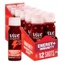 Vive Organic Energy Shot + Ανοσολογική Υποστήριξη, Ανοσολογική Άμυνα με Ashwagandha, Πράσινο Τσάι & Καφεΐνη, Χωρίς Γλουτένη, Vegan, Ενέργεια και Εστίαση, 2 Fl Oz (πακέτο των 12)