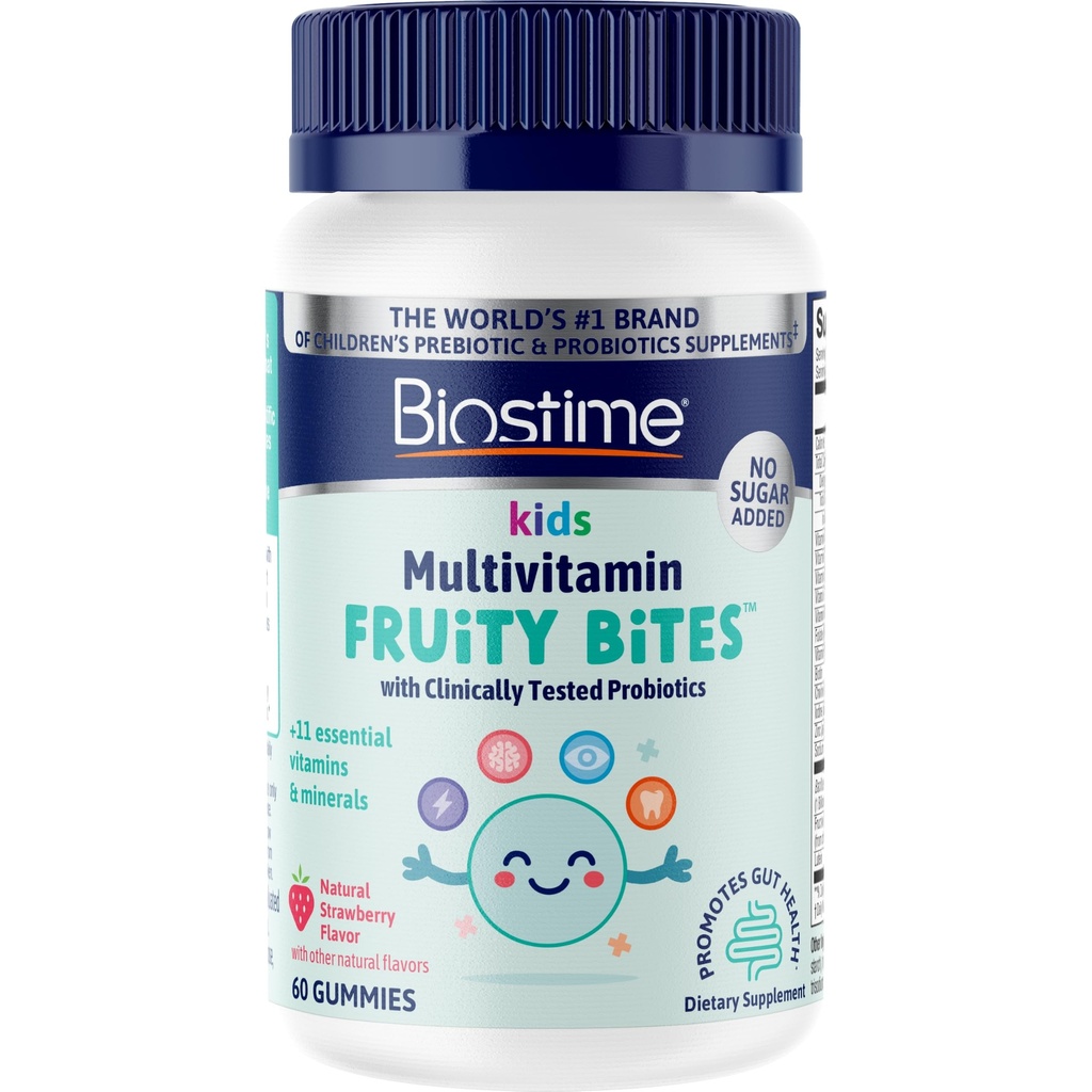 Biostime Kids Multivitamin Gummies with Probiotics & 11 Essential Vitamins (Ages 4+) 