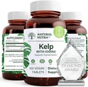 Natural Nutra Kelp Iodine Thyroid Υποστήριξη συμπλήρωμα, Ενισχύει το ανοσοποιητικό σύστημα, και Ρυθμίζει Μεταβολισμό, Vegan Sea Kelp, Μη ΓΤΟ, Atlantic Soured Seaweed Extract, 225 mcg, 100 δισκία