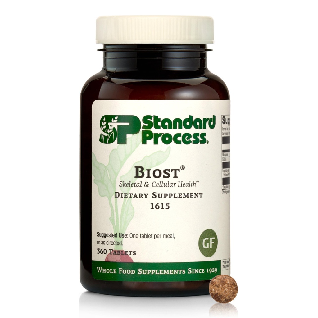 Standard Process Biost Skeletal & Cellular Health Dietary Supplement - χωρίς γλουτένη, μη γαλακτώδη, μη σόγια, και μη-Grain - Βοηθά ισχυρά δόντια & οστά - 360 δισκία