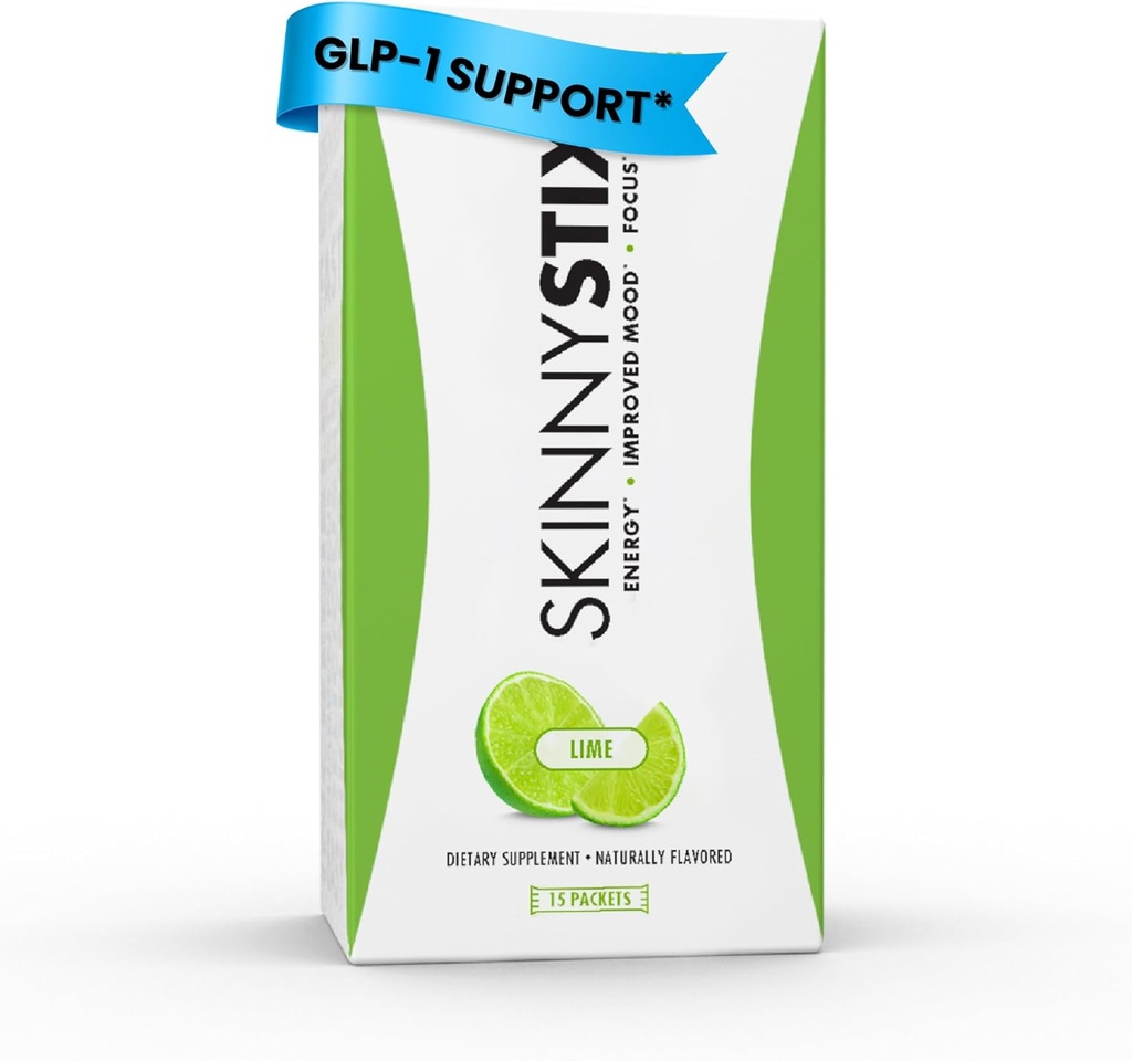SkinnyStix Lime GLP-1 Υποστήριξη σε σκόνη Ενεργειακά Ποτά, Μεταβολική Υποστήριξη, Ορεκτικό Ελέγχου, Φυσική Ενέργεια Ενισχύστε 15 ενιαία πακέτα