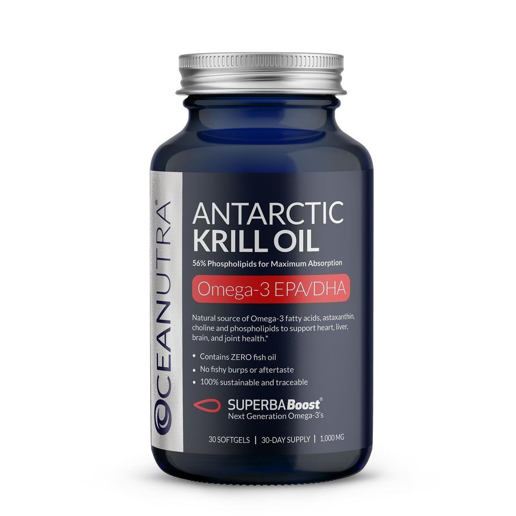 100% καθαρό έλαιο κριλ 1000mg, Ωμέγα 3, Υψηλότερη συγκέντρωση 56% Φωσφολιπίδια, Χολίνη & Ασταξανθίνη, Βιώσιμη Ανταρκτική SuperbaBoost, DHA, EPA, Καρδιά, Εγκέφαλος, Οφθαλμική & Δερμάτινη Φροντίδα, Κανένα ιχθυέλαιο