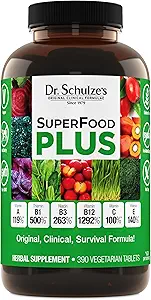 Dr. Schulze's SuperFood Plus | Vitamin & Mineral Herbal Concentrate | Daily Nutrition & Increased Energy | Gluten-Free & Non-GMO | Vegan | 390 Tabs | Packaging May Vary