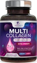 Multi Collagen Supplement 2400 mg - Τύποι I, II, III, V & X Multi Collagen Peptides Pells for Women & Men, Hydrolyzed Collage Supplements, Hair, Skin, Nail, & Joint Supplement Υποστήριξης - 240 Κάψουλες