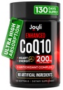 Υψηλή απορρόφηση CoQ10 200MG - Co Q10, 200mg Softgels για την καρδιακή υγεία & παραγωγή ενέργειας - Enhanced Co Q 10 συμπλήρωμα με αντιοξειδωτικά και έλαιο λιναρόσπορου - CoQ10 200 mg ανά υπηρεσία