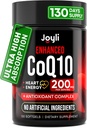Υψηλή απορρόφηση CoQ10 200MG - Co Q10, 200mg Softgels για την καρδιακή υγεία & την παραγωγή ενέργειας - Enhanced Co Q 10 συμπλήρωμα με αντιοξειδωτικά και λιναρέλαιο - CoQ10 200 mg ανά υπηρεσία