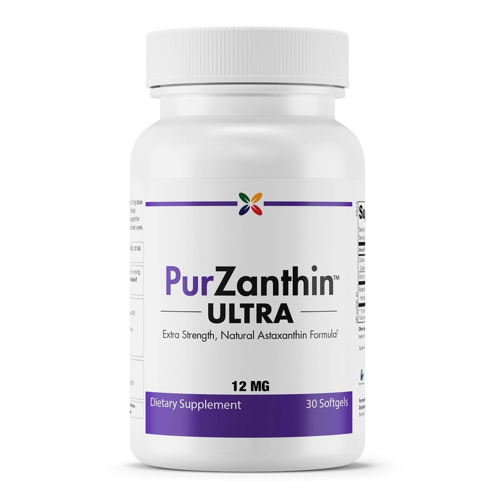 Σταματήστε τη γήρανση τώρα PurZanthin Ultra Natural Ασταξανθίνη 12 MG Softgels (1 πακέτο)